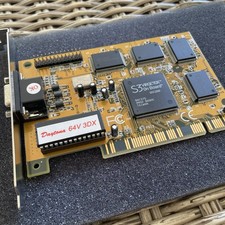 Trident Daytona 64V 3DX graphics card retro PC build S3 ViRGE/DX graphics chip picture