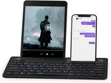 Multi-Device Bluetooth Keyboard,Rechargeable Noiseless Portable WirelessKeyboard picture