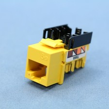 Hubbell netSELECT Yellow Universal A/B Cat5e Voice Data Jack 8-Position NSJ5EY picture