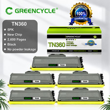 5 Pack Black TN360 Toner Cartridge For Brother MFC-7345N MFC-7440N MFC-7840W picture