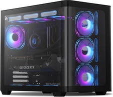 darkFlash ATX Mid-Tower Gaming PC Case, Back Plug-in BTF Motherboard, Black  picture