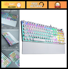 Retro Mechanical Keyboard, Wired Gaming Keyboard, Blue Switches, Rainbow Backlit picture