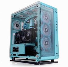 Open Frame Thermaltake core P6 Tempered Glass Turquoise Mid Tower Computer Case picture