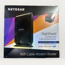 NETGEAR Nighthawk Dual Band AC1900 Cable Modem Router - Black (C6900-100NAS) picture