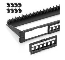 Everest 24 Port Keystone Patch Panel (10-Pack) - Removable 6-Port Panels - Us... picture