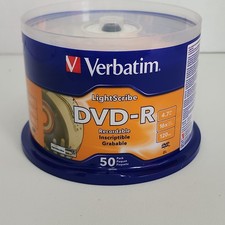 Verbatim LightScribe DVD-R Recordable Discs 4.7GB 50 Pack - SEALED picture