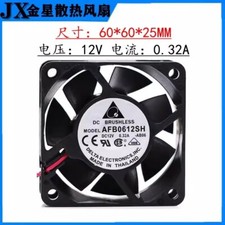 Delta AFB0612SH 6025 DC12V 0.32A 2-Wire Silent Cooling Fan picture