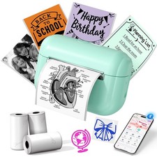Mini Sticker Printer Portable Inkless Sticker Maker, Smart AI APP picture
