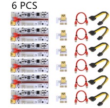 6pcs PCI-E Express 1x to 16x Riser 010 Card Adapter PCIE 1 to 6 4 Slot PCIe Port picture