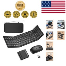 Luxury Foldable Wireless Keyboard & Mouse Combo: Portable for Travel Efficiency picture