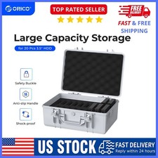 ORICO Hard Drive Case 3.5in 20Bay HDD/SSD Multi-Protection Storage Suitcase Gray picture