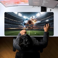 Extra-Large Gaming Mouse Pad Featuring a Stylish Football Explosion Design, a picture