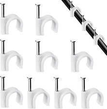 Cable Nails Clips, 100 Pcs, 7Mm, Wire Wall Clips, White picture