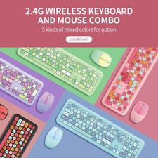Mofii 666 Keyboard Mouse Combo Wireless 2.4G Mixed Color 110 Key Keyboard M XYCS picture