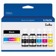 CEEBOO Compatible Ink Bottle Replacement for Epson 502 (Not Sublimation Ink), Us picture