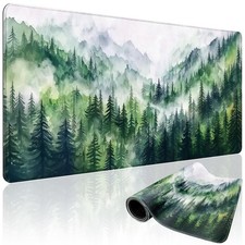 Misty Forest Mountain Gaming Mouse Pad Desk Mat 31.5