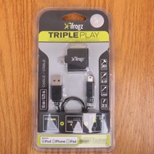 iFrogz Triple Play Multi-Tip Charge Sync Cable With 30-Pin Dock Connector picture