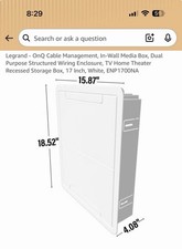 Legrand - OnQ Cable Management, In-Wall Media Box, 17 Inch, White, ENP1700NA picture