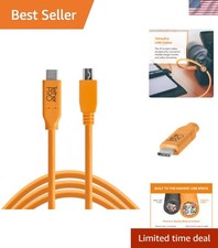 TetherPro USB-C to 2.0 Mini-B 5-Pin, 5Gbps Gen 1, 15' 4.6m, High-Visibility O... picture