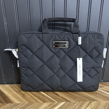 Marc Jacobs Black Quilted Nylon Padded Zipper Laptop Case 14in M0016440-001 picture