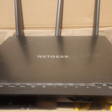 NETGEAR Wireless Router, Black  & Yellow Ethernet Cable- For gaming picture