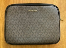Michael Kors MK Monogram Padded Tablet iPad Sleeve Case Zip Pouch 10-3/4”x8” NEW picture