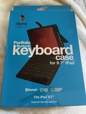 Digital Basics Bluetooth Keyboard with Portfolio Case For 9.7” IPad NEW picture
