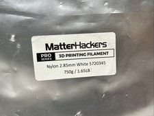 MatterHackers PRO Series Nylon 3D Printer Filament WHITE 2.85mm 750g NEW SEALED picture