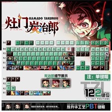 Anime Demon Slayer Kamado Tanjiro PBT Keycap 122Pcs Set for Mechanical Keyboard picture