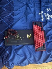 Rare Clix x Matrix Mechanical Gaming Keyboard Limited Edition Red And Black picture