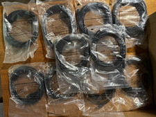 Cat5e Ethernet Patch Cable Round Black 15 FT Universal Compatible - Qty 10 New picture