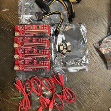 PCI-E Riser V013 Pro With Volt & Temp Display GPU 1X to X16 Mining Pack Of 4 picture