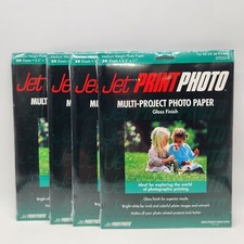 Jet Print Photo 07033-0 Paper Medium Weight Gloss Finish 8.5x11 Lot Of 4 Sealed  picture