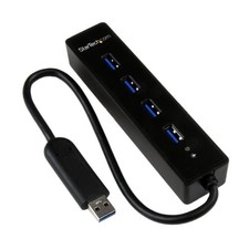 StarTech 4 Port Portable SuperSpeed USB 3.0 Hub with Built-in Cable (ST4300PBU3) picture