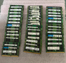 LOT OF 45 - 16GB DDR4 PC4 Laptop Memory / RAM- Major Brands /Mixed Speeds Tested picture