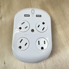 360electrical 36038 Surge Protector Rotating 4-Outlet 2 USB Wall Tap White picture