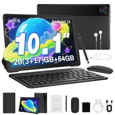 A333 Five-Core Tablet Android 15 Wifi 6 Face ID Unlock 64GB Halo White/Black picture