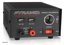 Pyramid PSU990KX 7A 13.8V Bench Power Supply AC-DC w/ USB & 12V Port picture