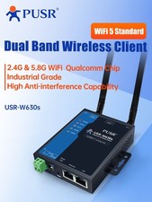 PUSR Dual Band WIFi5 Wireless Client RS232 RS485 to WiFi Converter USR-W630S picture