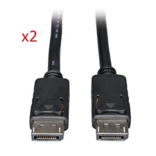 2 Tripp Lite Display Port Cable Male to Male 10 Ft. P580-010 picture