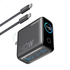 Anker MacBook Charger,140W Max 4-Port 2.72 x x 1.42 inches, Dark Gray  picture