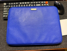 KATE SPADE BLUE PADDED LAPTOP TABLET SLEEVE CASE 13.5” x 10” picture