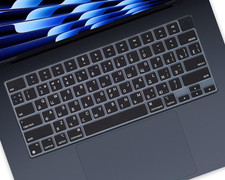 Russian Language Keyboard Cover Skin for 2026-2022 MacBook Air 15.3 inch A3448 A picture