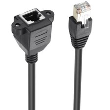 1PC New 1.5m Black RJ45 Male to Female Ethernet Network Extension Cable 5FT picture