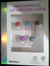 NEW VIVITAR Mechanical Keyboard Caps Round Spotted disco balls novelty key caps picture