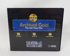 Delkin Devices Archival Gold DVD-R 10 Pack The 100 Year Disc NOS picture