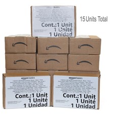 Lot of 15 Amazon Basics 3-Button Wired USB Computer Mouse Single Black picture