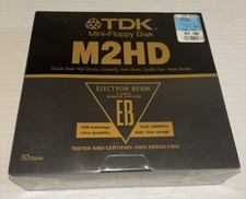 TDK 5.25” Mini Floppy Disk M2HD double Sided High Density 10 Disk In Sealed Box picture
