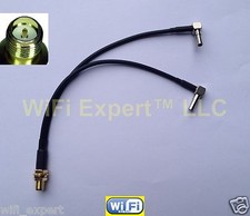 RPSMA Female to Y type 2X MS162 Angle Male Splitter Combiner cable pigtail RG174 picture
