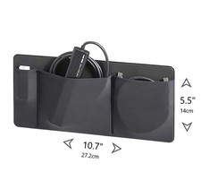 Removable Reusable Dustproof Secure Functional Stick-On 3-Pocket Organizer Pouch picture